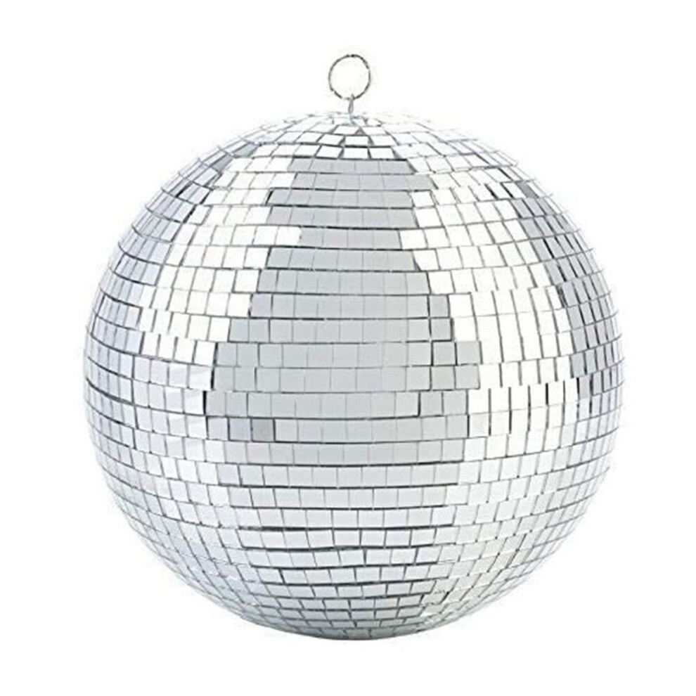 Effet d'éclairage de scène coloré 8 pouces 20 cm boule à paillettes miroir disco légère argent Noël