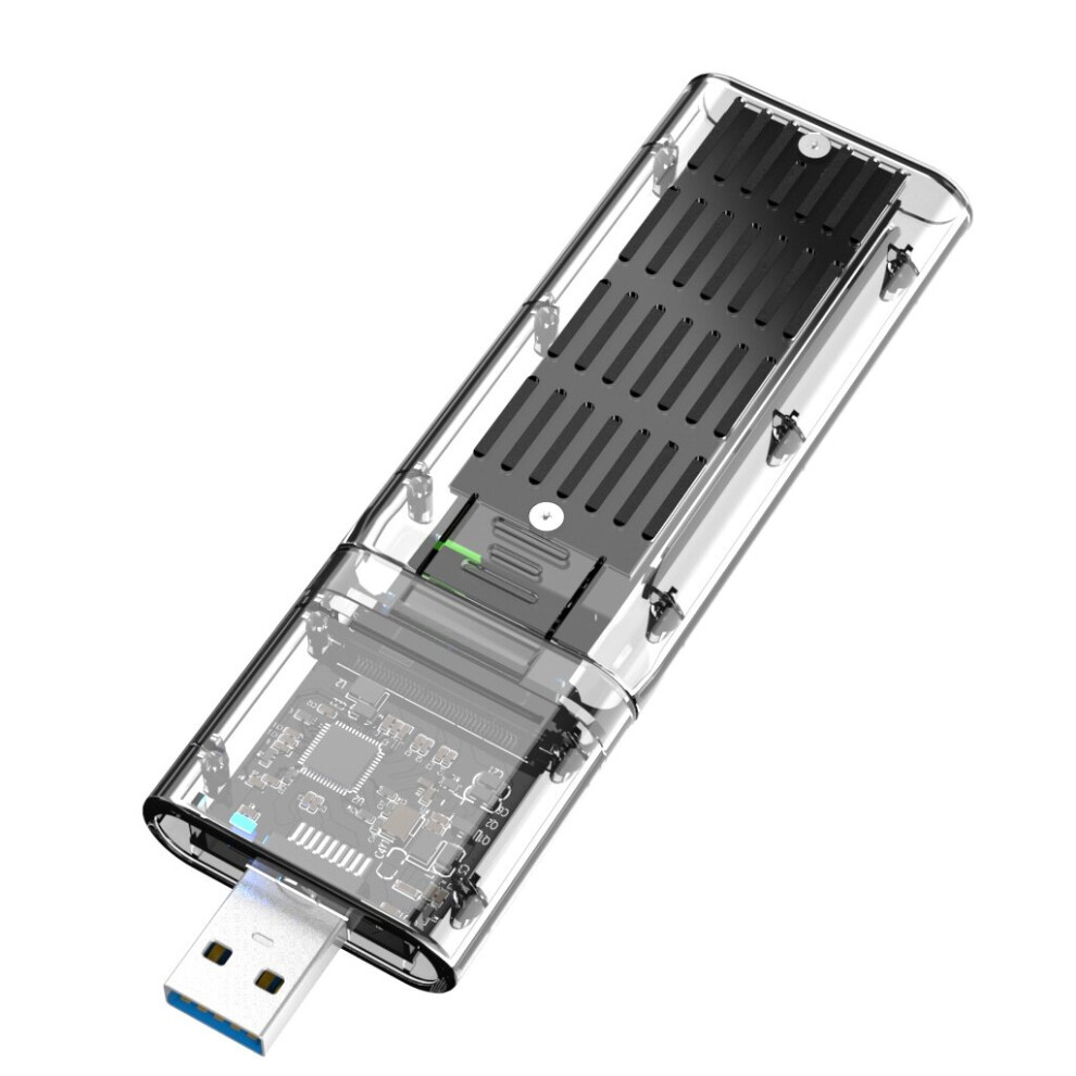 External M.2 Ngff Sata Ssd Enclosure High Speed Usb3.0 Gen1 5Gb/S Transparent Sata Ssd Hard Drive Case For Pc Black 4763449150274