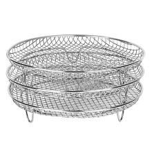 Trois grilles de déshydrateur empilables pour grille en acier inoxydable Gowise Ninja adaptées à tous les modèles de 4,2 à 5,8 QT