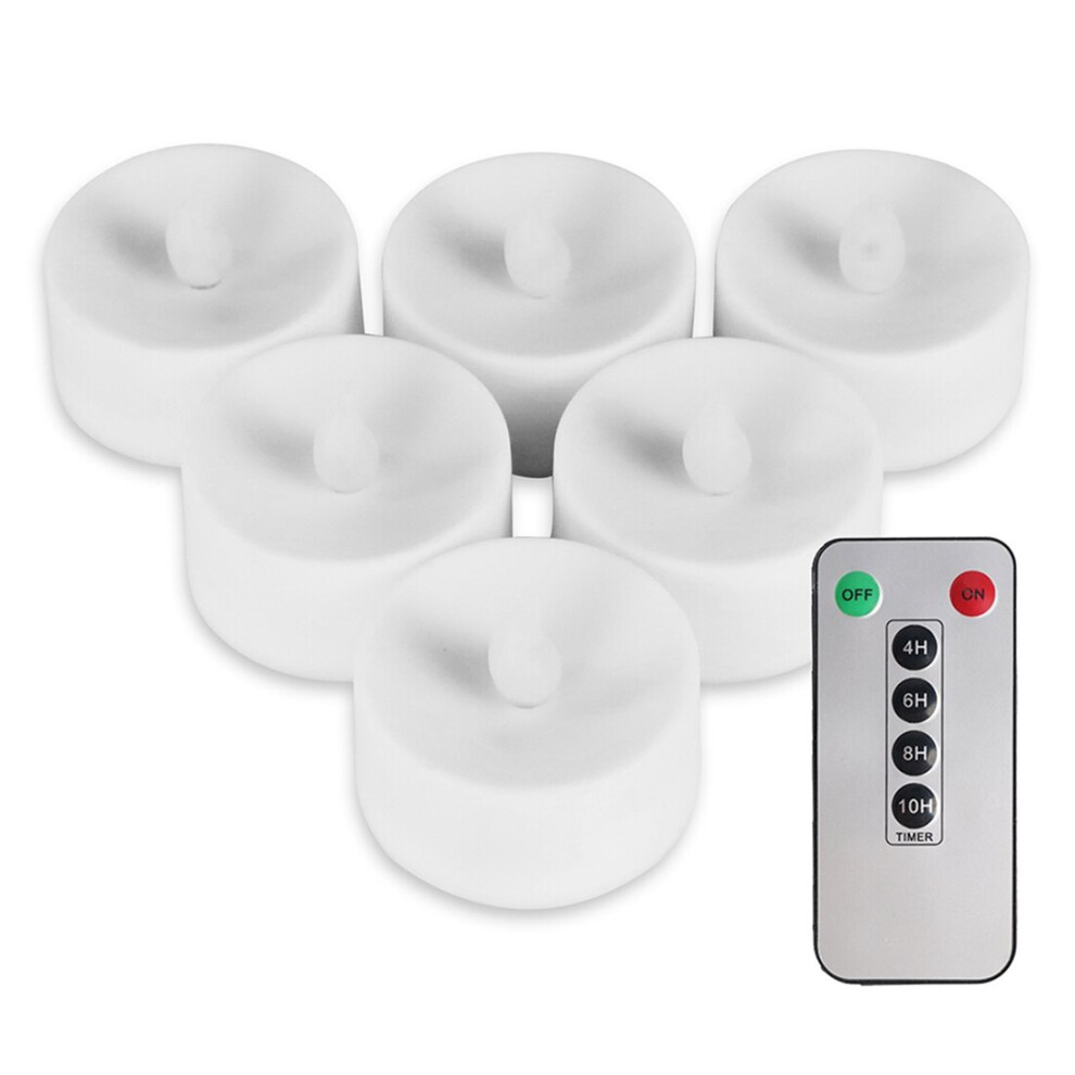 6Pcs Flameless Candles Battery Operated LED Tea Lights Candles Led Candles with 6-Key Timer Remote Control