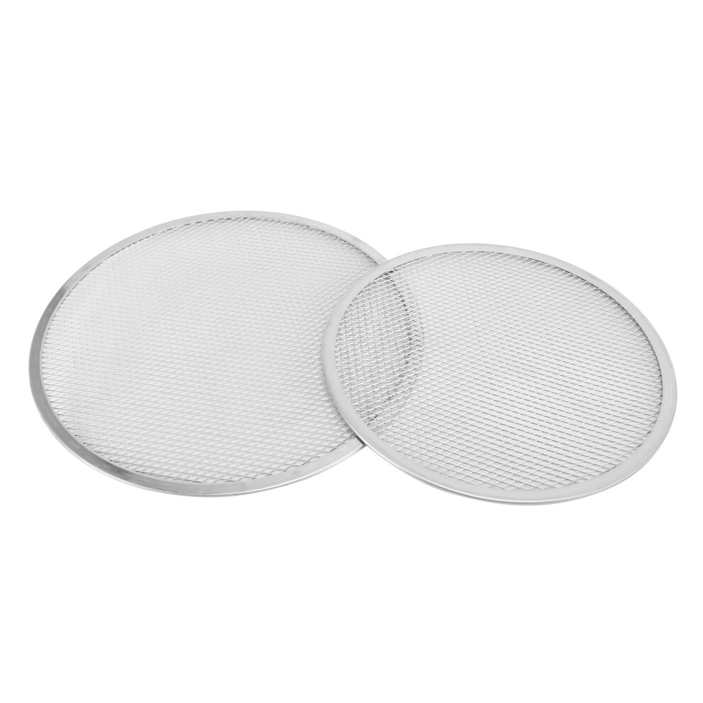 12Inch/14Inch Non-Stick Pizza Screen Pan Baking Tray Set -New Seamless Aluminum Pizza Net Bakeware 