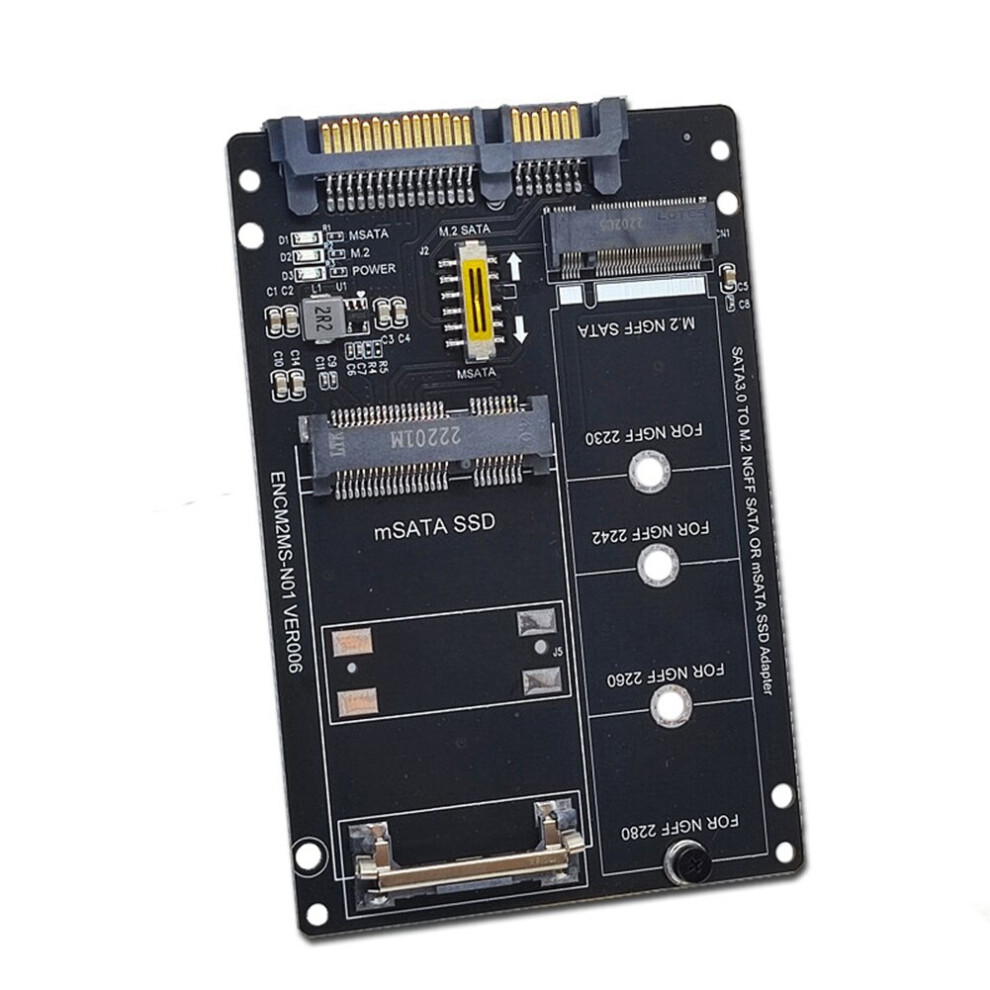Ngff+Msata To Sata3.0 Adapter Card M2 Key B-M Ssd To 6G Interface Conversion Card 4764074966919