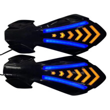 paire de protège-mains universels pour guidon de moto avec clignotant LED dynamique, protège-mains pour poignée de protection A