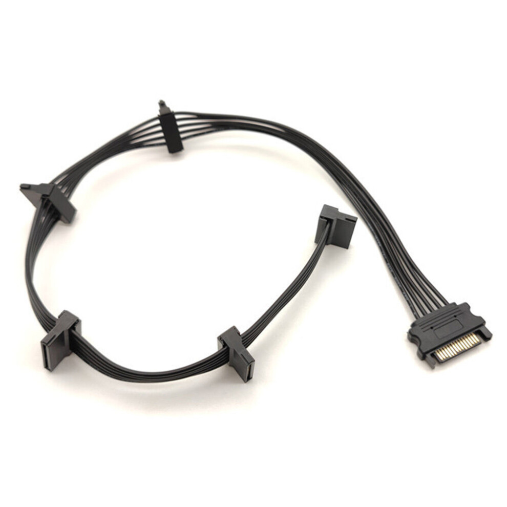 15Pin Sata Power Supply Splitter Cable Hard Drive 1 Male To 5 Female Extension Power Cord For Diy Pc Sever 4764074945631