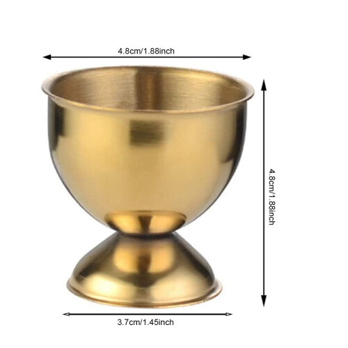 Egg Cups Set Stainless Steel Eggs Hard Boiled Eggs and Soft Tray Tool Holders Kitchen, Gold 2