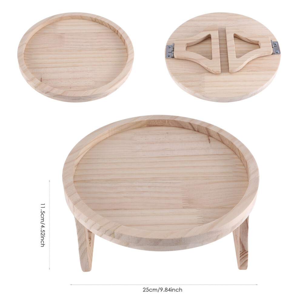 Table à pince pour accoudoir de canapé, accoudoir de canapé en bois naturel, plateau à clipser, organisateur d'accoudoir de canapé, rond