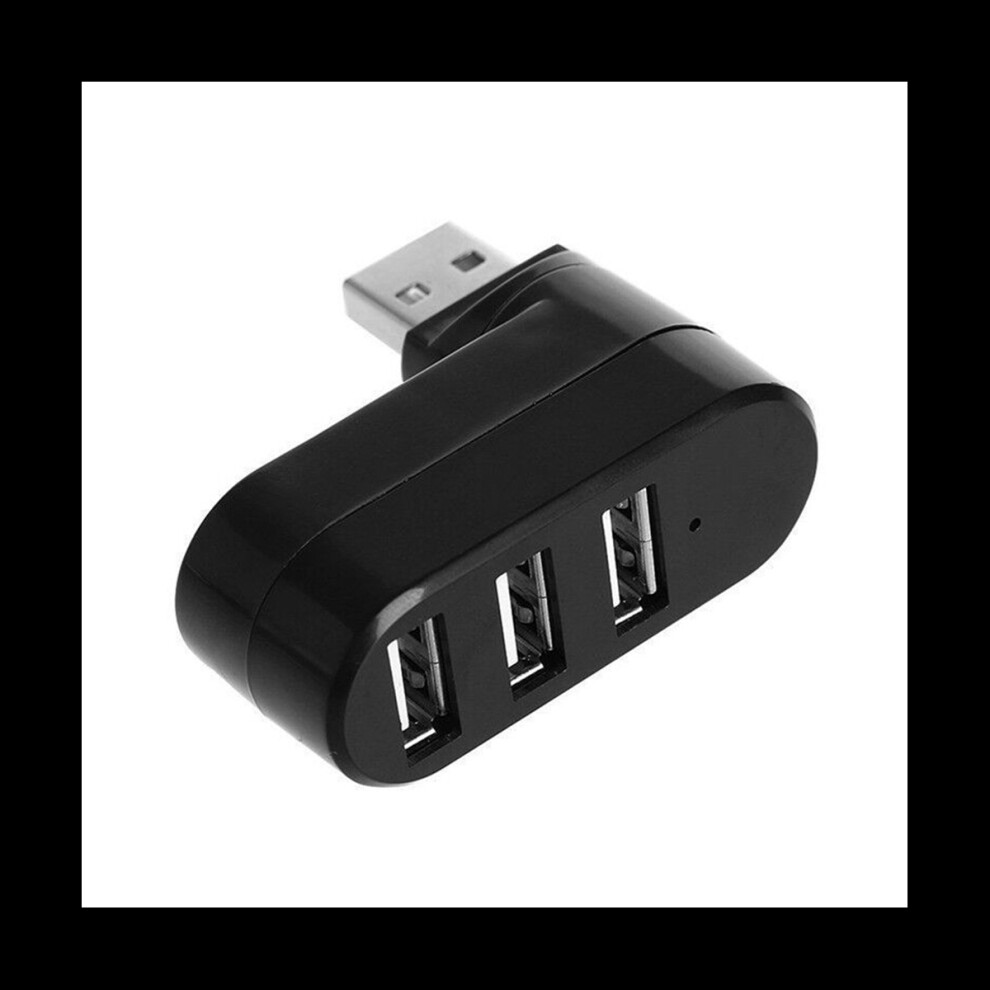 3 Port Usb 2.0 Hub Usb Port Splitter Usb 2.0 Expander 90-180 Degree Rotatable For Laptop Pc Tablet Printer Camera 4764074965103