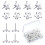 200 Pieces Star Shaped Push Pins Plastic Clear Thumb Tacks with Plastic Box for Cork Board Steel Point Decorative 1
