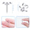 200 Pieces Star Shaped Push Pins Plastic Clear Thumb Tacks with Plastic Box for Cork Board Steel Point Decorative 2