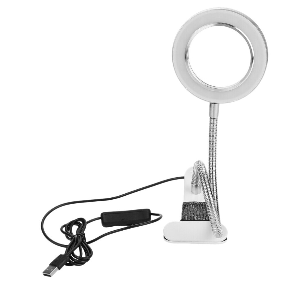 Tlily Light Desk Table Top 8X Magnifying Glass Beauty Nail Tattoo Magnifier Lamp