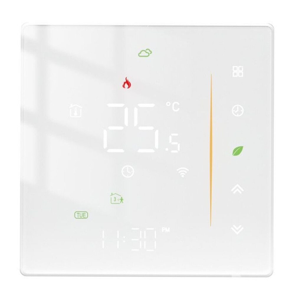 Thermostat de chauffage au sol électrique/eau WiFi Chaudière à gaz pour eau - Alexa Google Voice (sol électrique blanc)