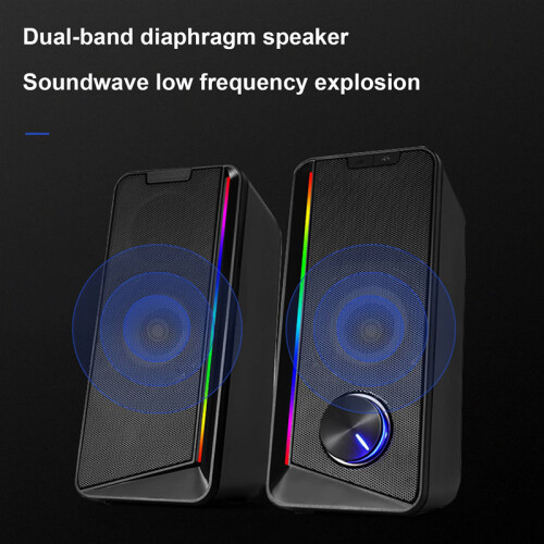 Desktop Bluetooth Audio MultiLight Effect Cool Computer Speaker 4 Unit