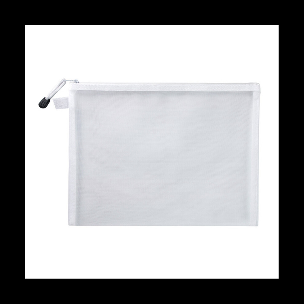 Zipper Files Bag Breathable Transparent Mesh Documents Pocket Pouch Storage Pack Of 6 Green