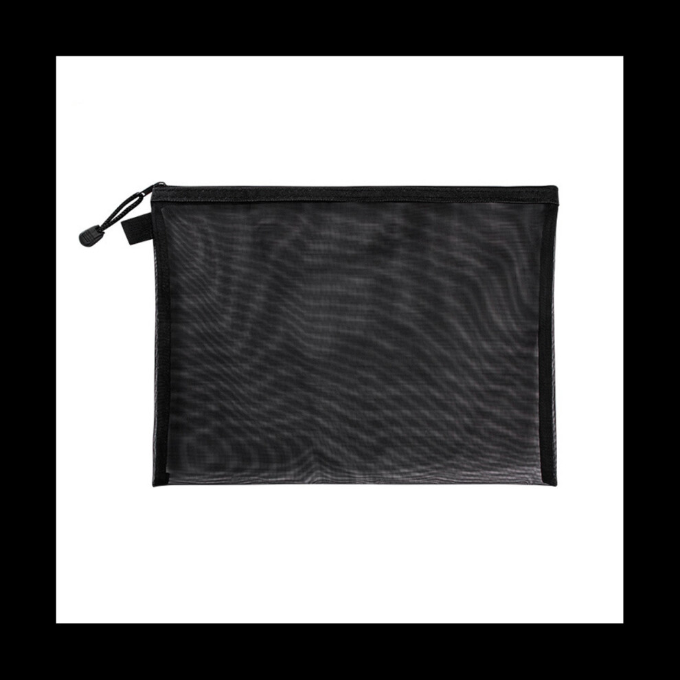 Zipper Files Bag Breathable Transparent Mesh Documents Pocket Pouch Storage Pack Of 6 Green