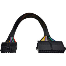 24 Pin to 14 Pin ATX PSU Main Power Adapter Braided Sleeved Cable for for PC and Servers 12-Inch(30cm)