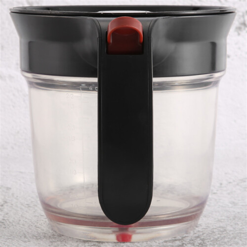1000ML Oil Separator Measuring Cup and Strainer with Bottom Release for Sauces and Other Liquids with Oil Grease