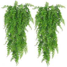 2 Pack Artificial Hanging Plants Ivy Leaves for Indoor Outdoor, Greenery Home Decor Faux Vine