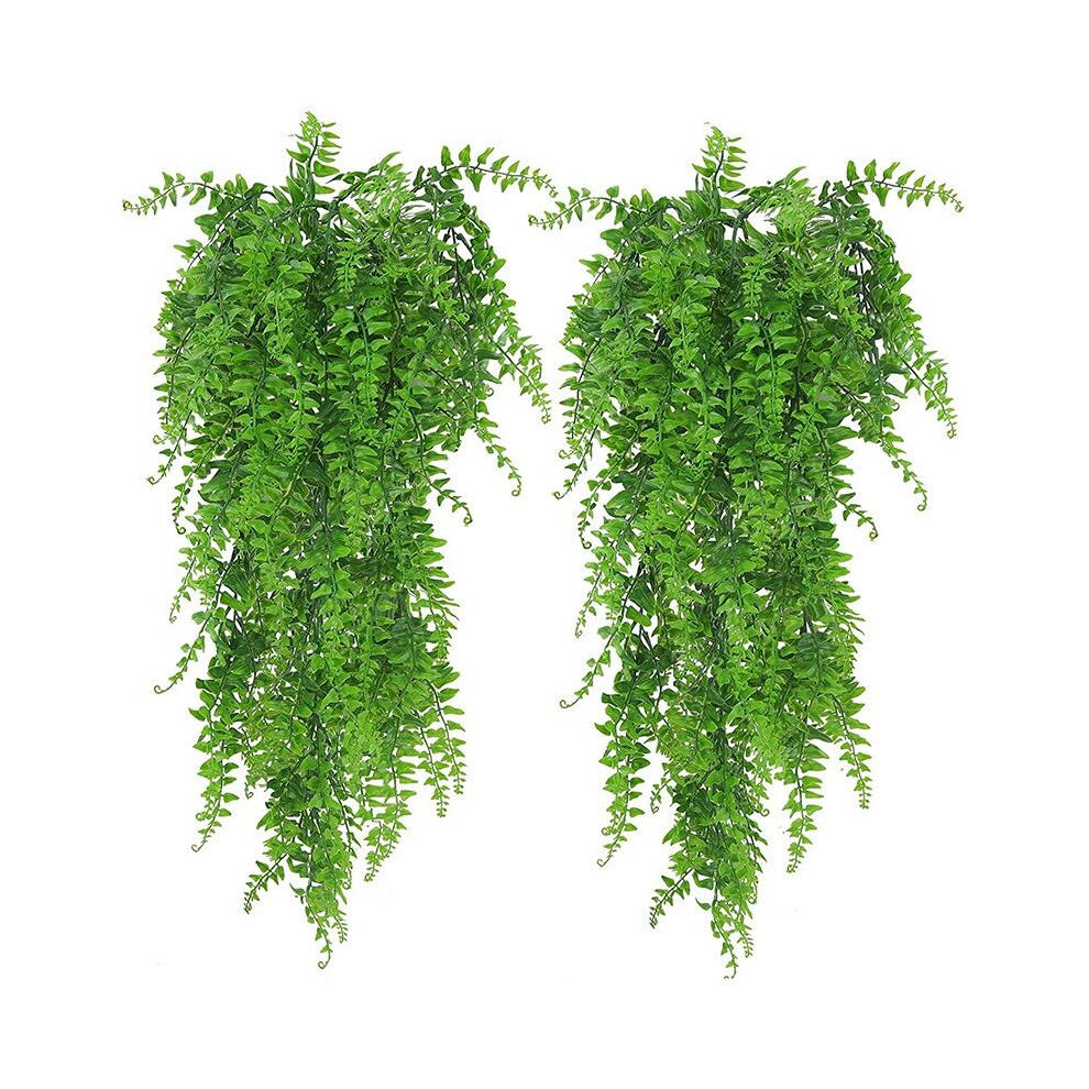 2 Pack Artificial Hanging Plants Ivy Leaves for Indoor Outdoor, Greenery Home Decor Faux Vine