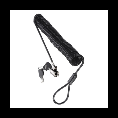 Laptop Computer Lock Laptop Lock Anti-Theft Lock Universal Retractable Spring Rope Steel Cable Key Computer Lock 1