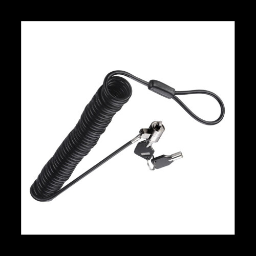 Laptop Computer Lock Laptop Lock Anti-Theft Lock Universal Retractable Spring Rope Steel Cable Key Computer Lock 2