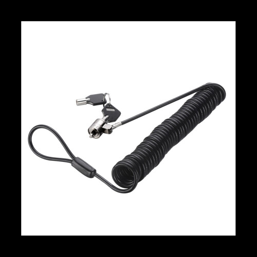 Laptop Computer Lock Laptop Lock Anti-Theft Lock Universal Retractable Spring Rope Steel Cable Key Computer Lock