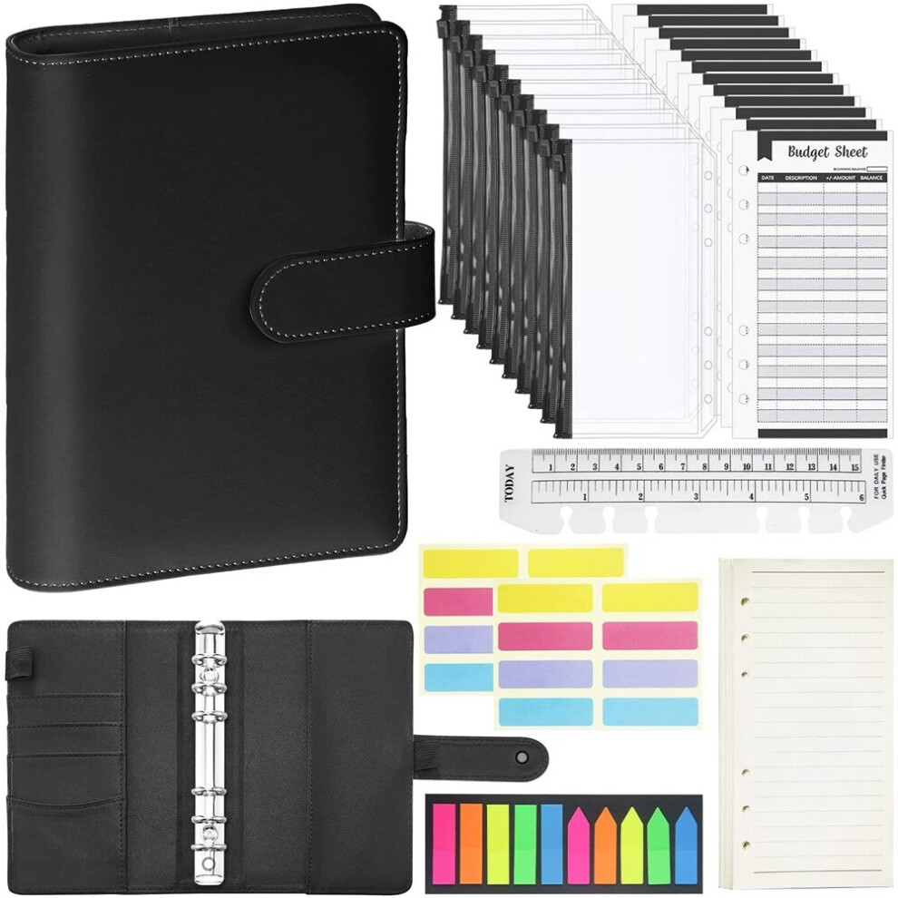 A6 Budget Binder,A6 Money Organizer for Cash, Budget Binder with Cash Envelopes, Budget Envelopes Organizer for Money C