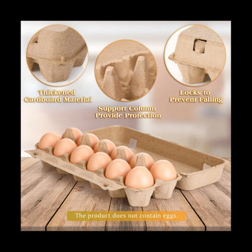 20PCS Cardboard Egg Cartons Blank Paper Pulp Egg Cartons One Dozen Egg Cartons Container Empty Egg Tray Pulp Egg Holder 1