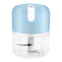 (Blue) 250ml Garlic Chopper Crusher Electric Ginger Mincer