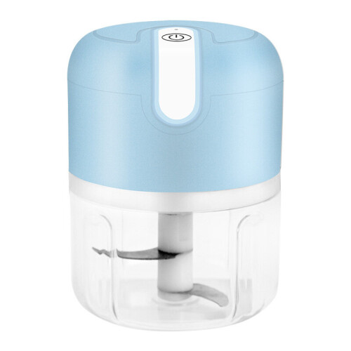 (Blue) 250ml Garlic Chopper Crusher Electric Ginger Mincer