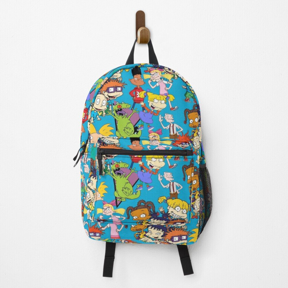 Famgem Backpack Nickelodeon Rugrats And Hey Arnold School Bag Travel 15"
