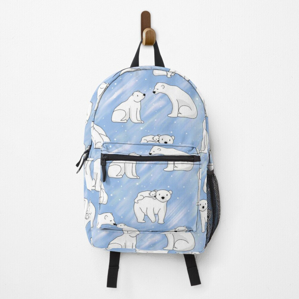 Famgem Backpack Polar Bears Pattern School Bag Travel 15"