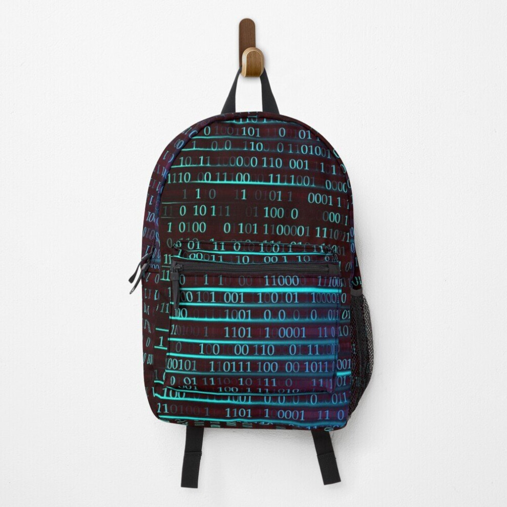 Backpack Binary computer code. School Bag Travel 15"