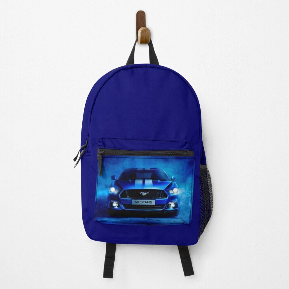 Famgem Backpack Ford Mustang Bleu School Bag Travel 15"