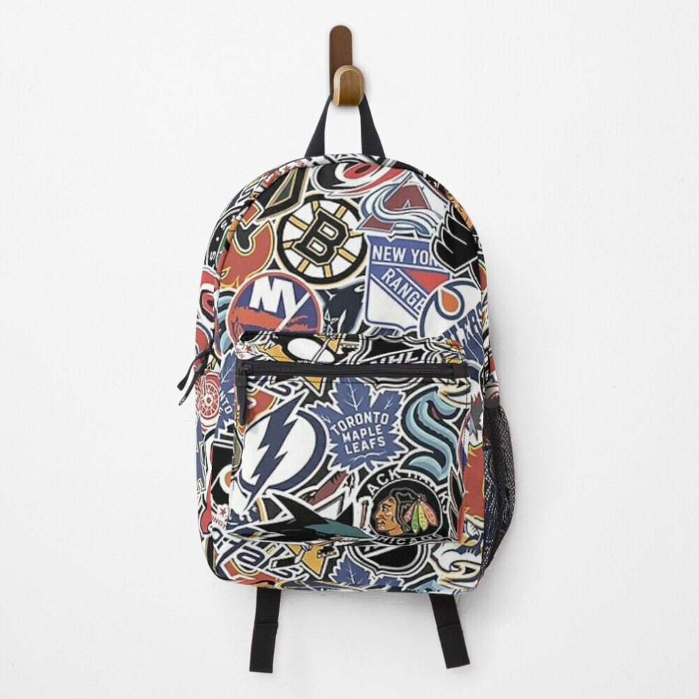 Famgem Backpack Nhl Teams 2 School Bag Travel 15"