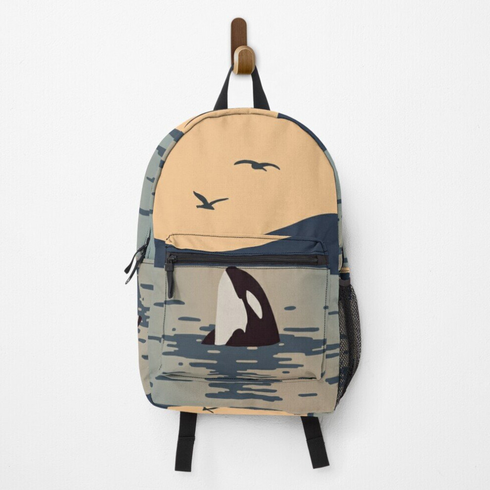 Backpack Killer whale Orca School Bag Travel 15"