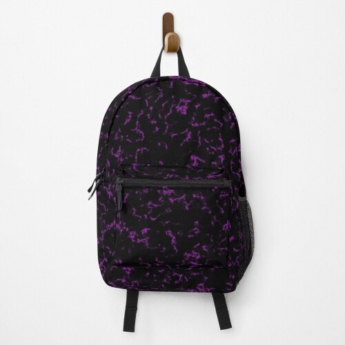 Backpack Purple and Black Pattern School Bag Travel 15"