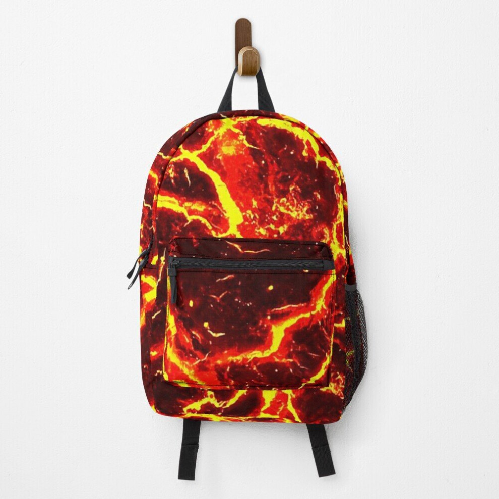 Famgem Backpack Lava 15-Inch School & Travel Backpack - Durable Polyester, Spacious Main Compartment, Anti-Theft Pockets, Water Bottle Holder, Lightweight