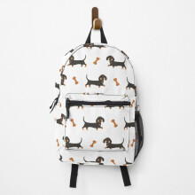 Black & Tan Dachshund Backpack - 15-Inch School & Travel Bag, Unique Design, Durable Polyester