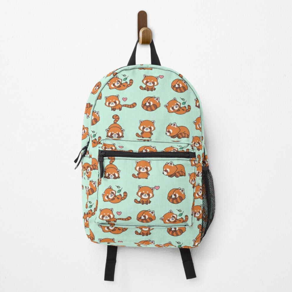 Backpack Red Panda Pattern School Bag Travel 15"