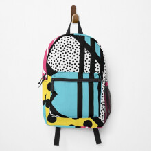 Backpack Abstract 80s memphis pop art style graphics School Bag Travel 15"