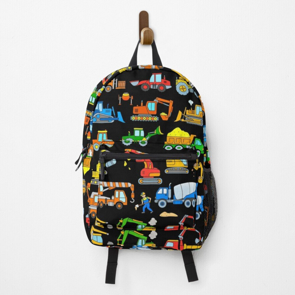 Backpack Digger Construction Vehicle Design School Bag Travel 15"