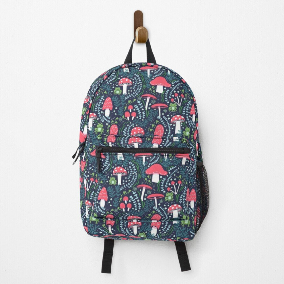 Famgem Backpack Mushrooms, Toadstools And Frogs School Bag Travel 15"