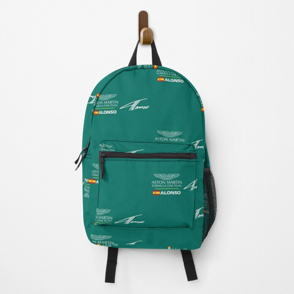 Famgem Backpack Fernando Alonso, Aston Martin, 14, F1 2023 School Bag Travel 15"