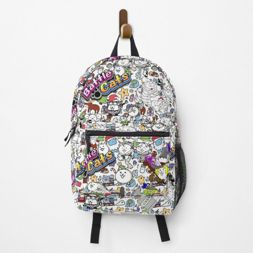 Famgem Backpack Battle Cats School Bag Travel 15"