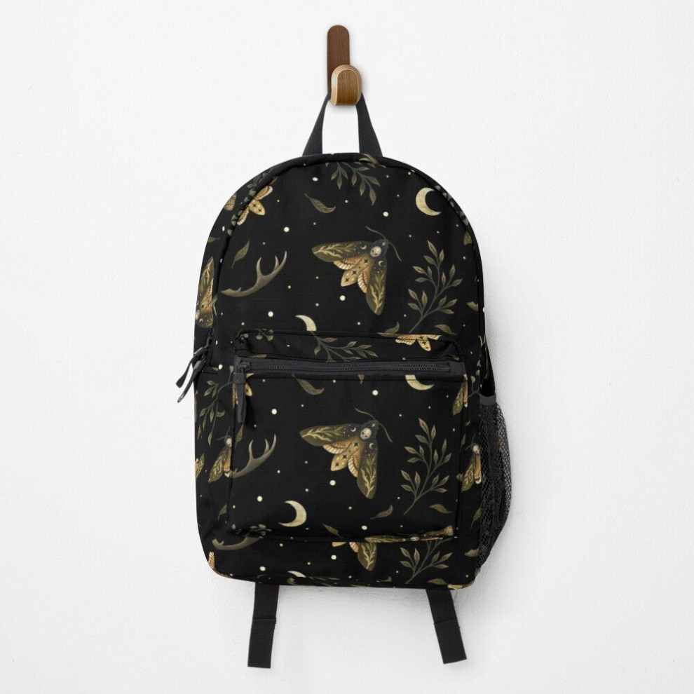 Famgem Backpack Death Head Moths Night School Bag Travel 15"