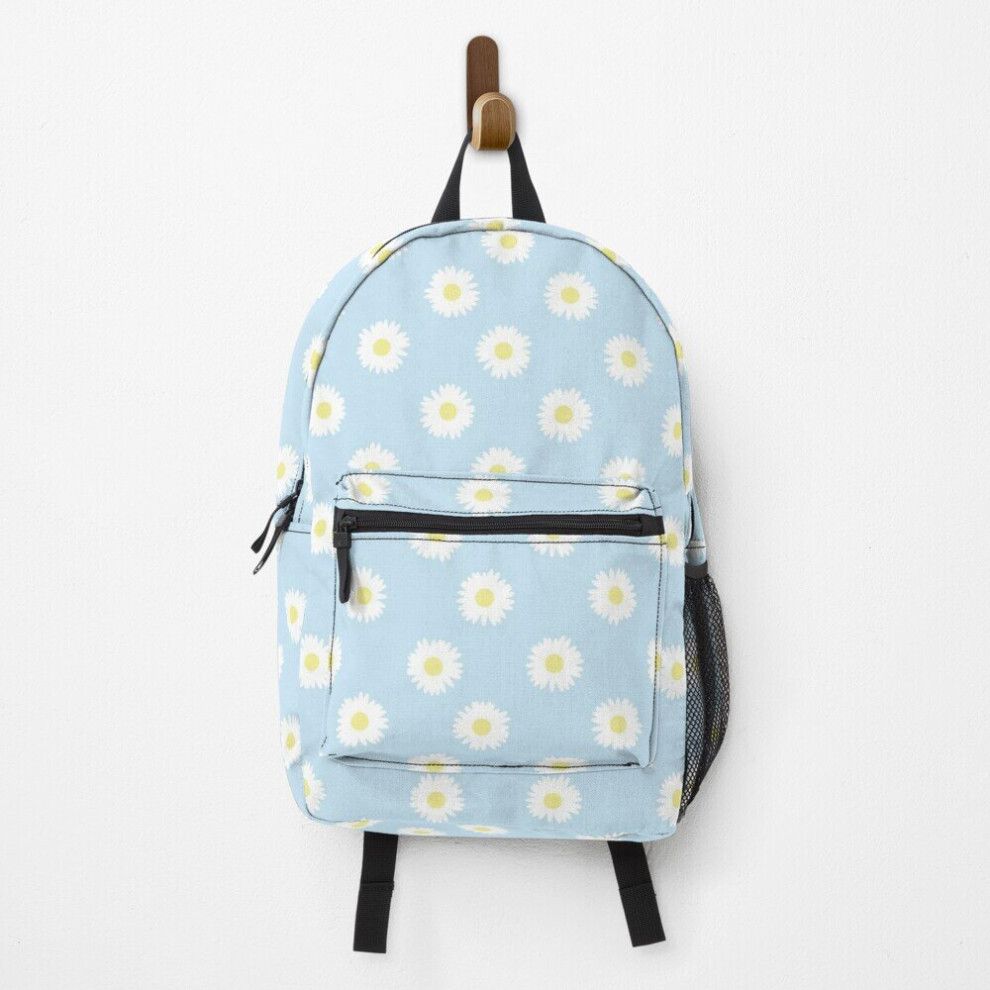 Famgem Backpack Daisy Pastel Cute Daisies Flower Cottagecore School Bag Travel 15" Blue