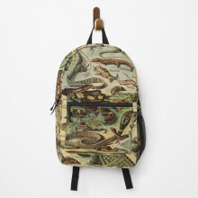 Famgem Adolphe Millot Reptile Pour Tous 15-Inch Backpack – Unique Design, Durable Polyester, School & Travel Bag with Laptop Compartment