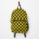 Backpack black and yellow checker pattern School Bag Travel 15" 1