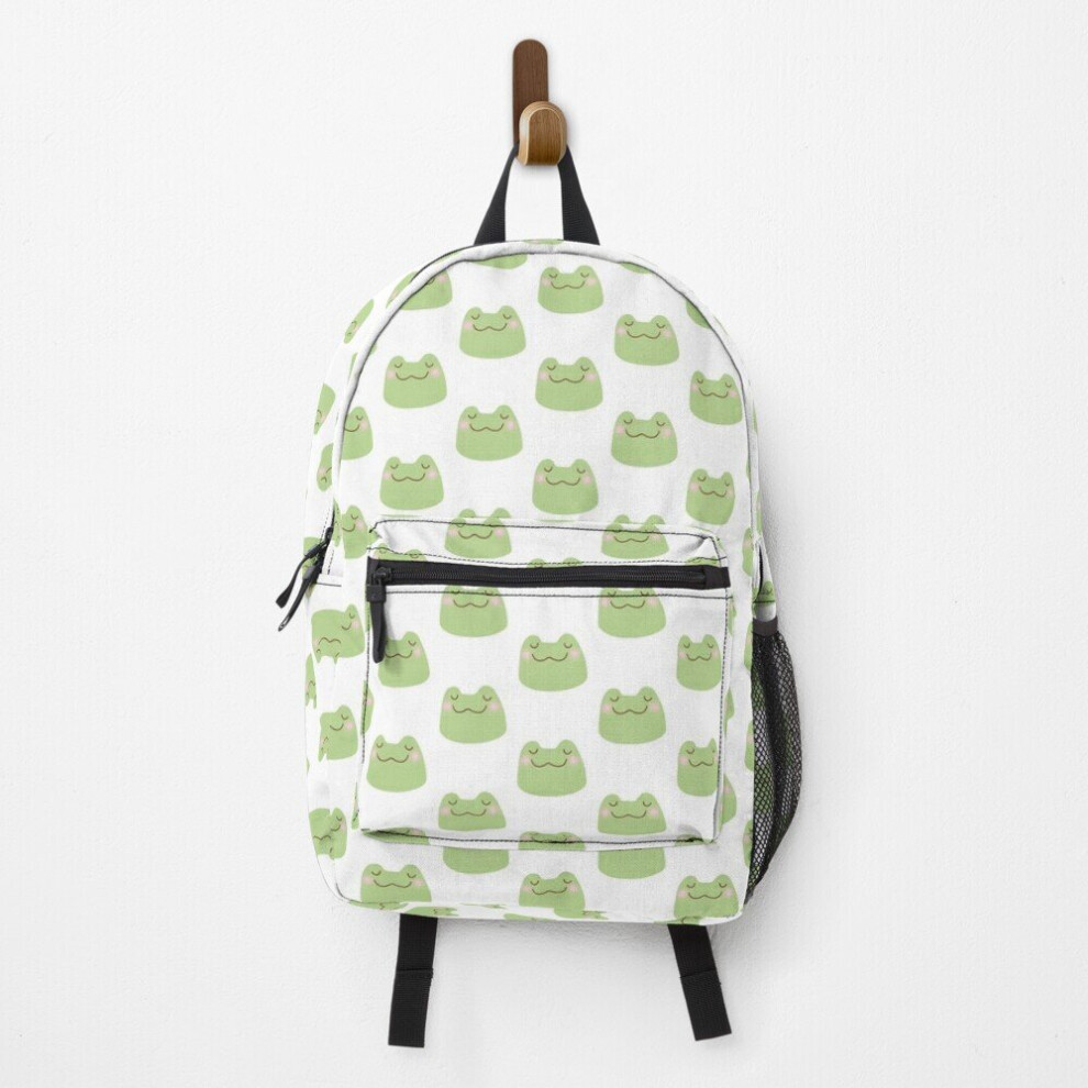 Backpack KAWAII GREEN FROG School Bag Travel 15"