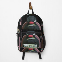 Backpack Angry Pingu Fish Bowl Official Merch School Bag Travel 15"